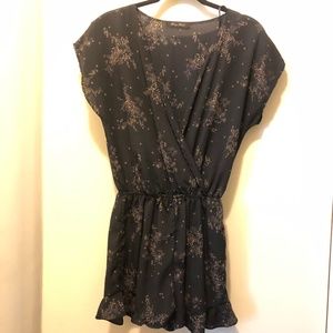 Honey Punch Black Floral Romper